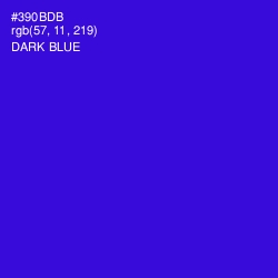 #390BDB - Dark Blue Color Image